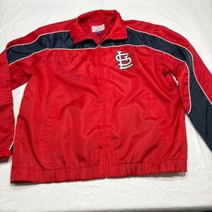 MLB St Louis Cardinals Carl Banks G-III Full Zip Up Windbreaker Jacket Men’s L